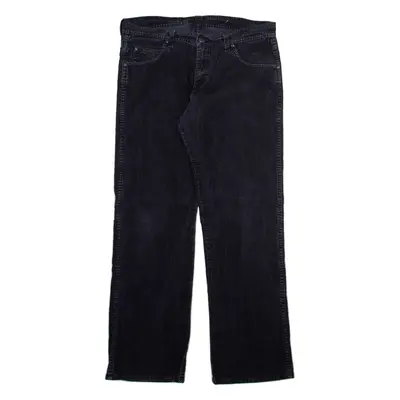 WRANGLER Mens Corduroy Trousers Grey Regular Straight W32 L32
