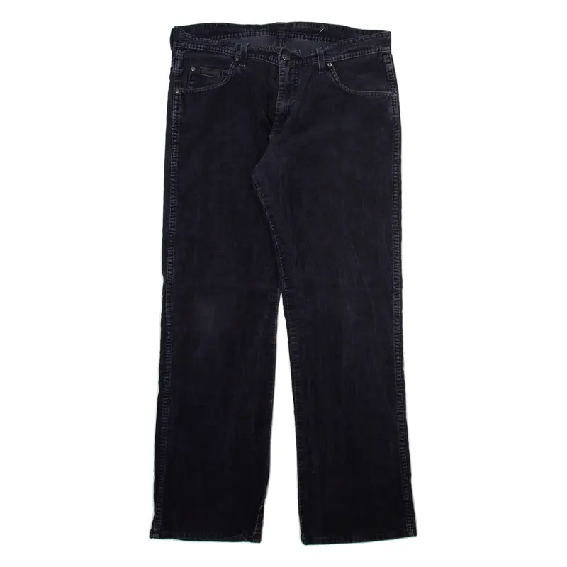 WRANGLER Mens Corduroy Trousers Grey Regular Straight W32 L32