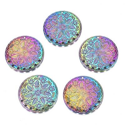 Rainbow Color Alloy Pendants