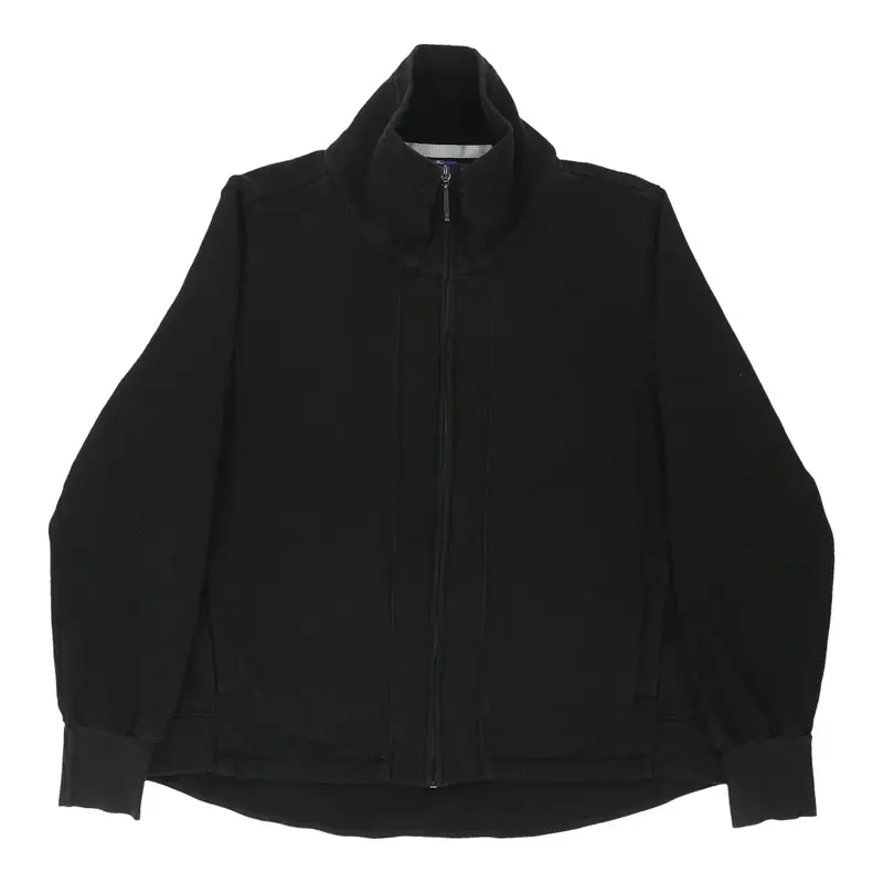 Vintage Champion Zip Up - Large Black Cotton