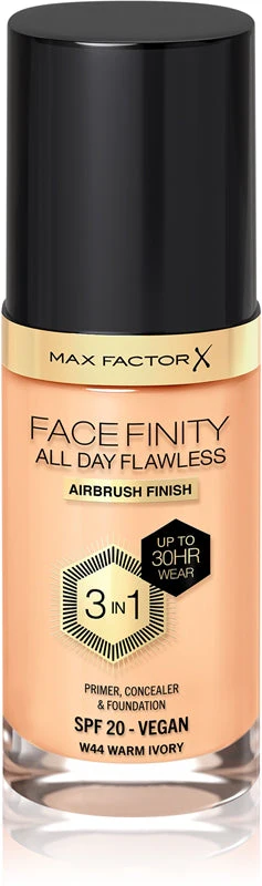 Max factor All Day Flawless Facefinity 3 in 1 - Long-lasting Makeup 30 ml 44 Warm Ivory