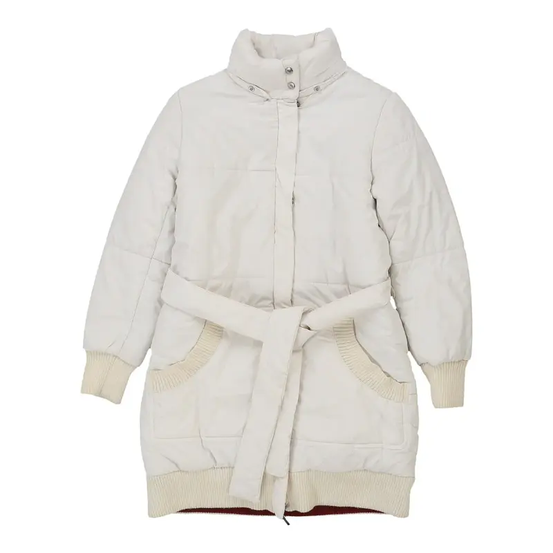 Age 14 Dolce & Gabbana Spellout Puffer - Medium White Polyester Blend | Size: medium