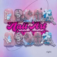 Y2K Style Handmade Claw Nail Set with Duckbill Design, Available in 3 Sizes S M L, Perfect for Parties and Gift Giving