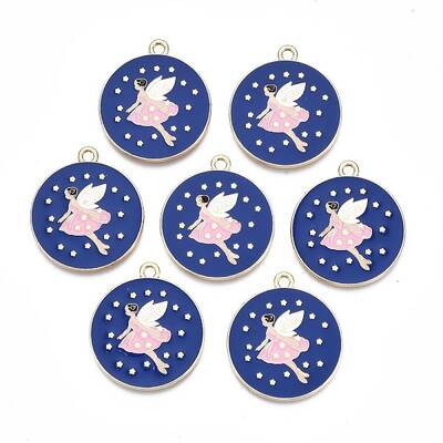 Rack Plating Alloy Enamel Pendants
