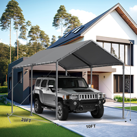 Outdoor Carport 10x20ft Heavy Duty Car Tent, Portable Garage Canopy Storage Shed, Car Shelter, All-Season Tarp Tent for Car, ...