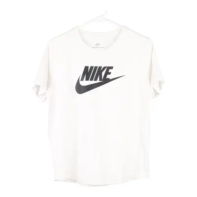Nike Spellout T-Shirt - Medium White Cotton