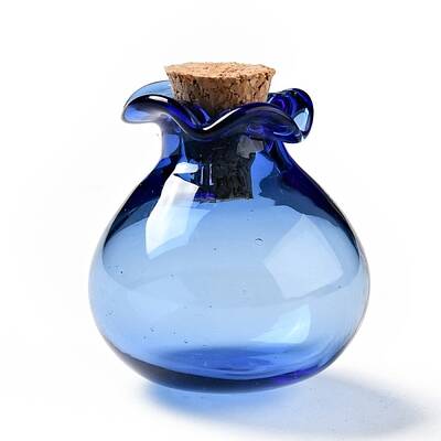 Lucky Bag Shape Glass Cork Bottles Ornament