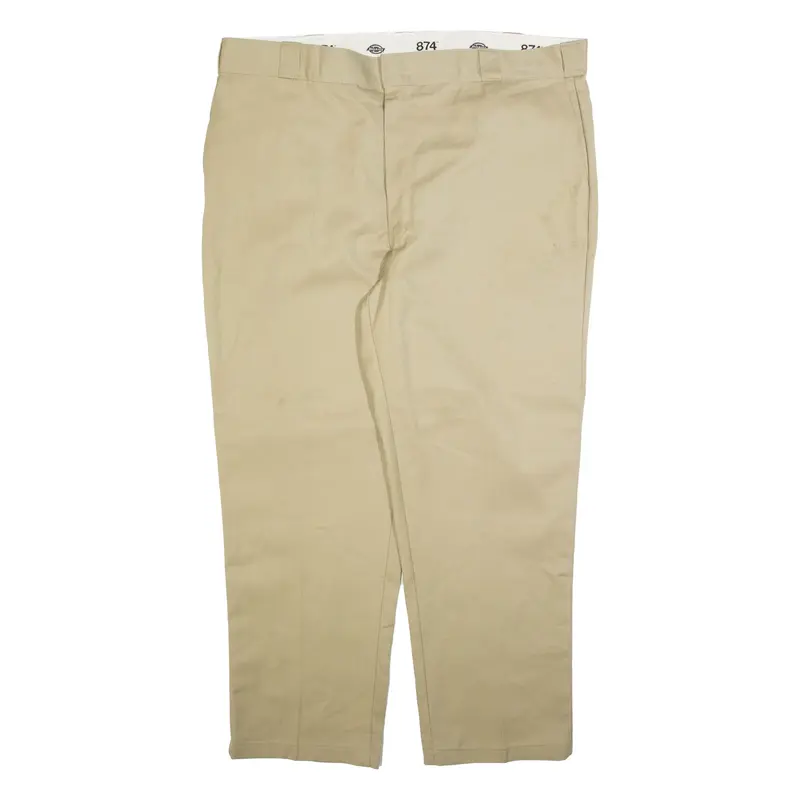 DICKIES 874 Workwear Mens Trousers Beige Regular Straight W44 L29