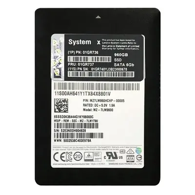 01GR736 Lenovo 960GB Multi-Level Cell SATA 6Gb/s Hot Swappable 2.5-Inch Solid State Drive