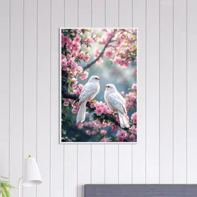 Whispers of Spring - Dove & Blossom Wall Art