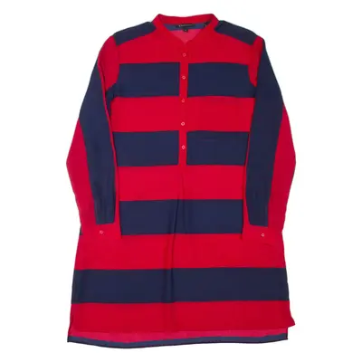 ARMANI EXCHANGE Womens Day Dress Red Striped Long Sleeve Knee Length XL