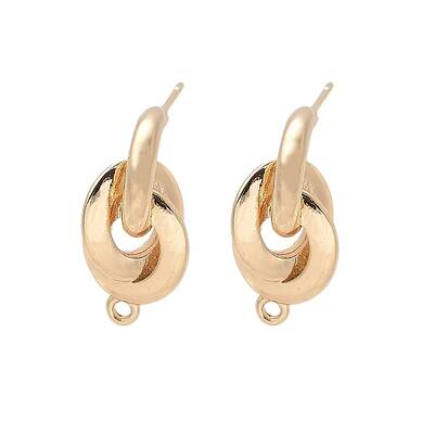 Brass Stud Earrings Finding for Women