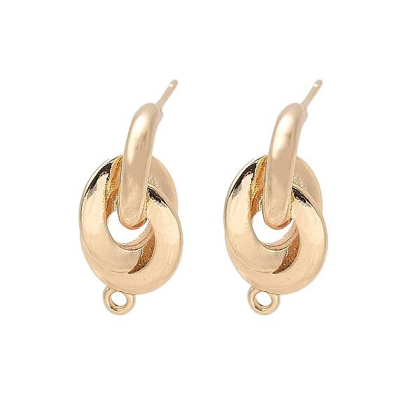 Brass Stud Earrings Finding for Women