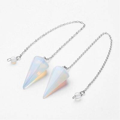 Opalite Hexagonal Pointed Dowsing Pendulums