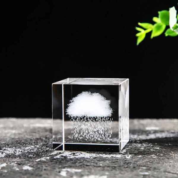 Glass Cube Display Decorations