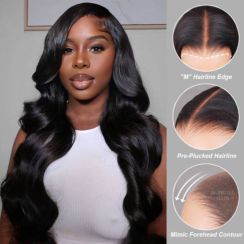 M-cap Body Wave 9x6 Wear Go Wig HD Lace Pre-Bleached Tiny Knots