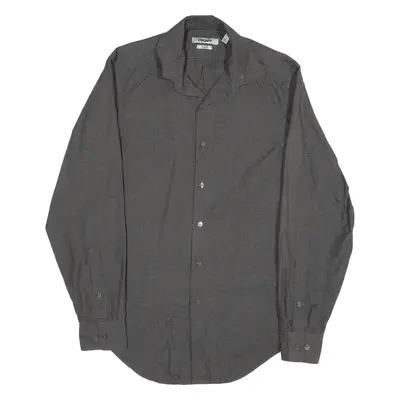 DKNY Slim Fit Shirt Black Striped Long Sleeve Mens S