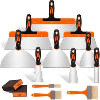 【Deals for You Days】THINKWORK 14Pcs Stainless Steel Paint Scraper Tools, Drywall Knife Set, Putty Knife Set for Removing ...