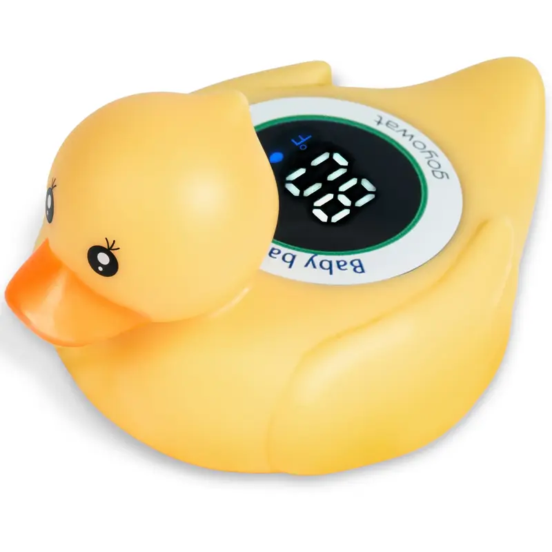 Baby Bath Thermometer with LED Display, Floating Duck  – 2-in-1  Safety Sensor for Infants, Color-Coded Alerts (Hot/Cold), ...