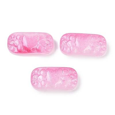 Spray Painted Transparent Glass Connector Charms