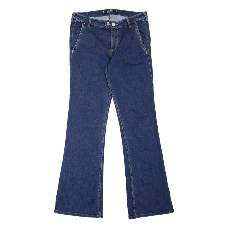 HOLLISTER Low Rise Womens Jeans Blue Regular Flared W29 L31