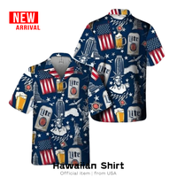 Miller Lite Hawaiian Shirt Unisex – Beer Lovers Aloha Button Shirt, Vacation Shirt, Perfect Gift for Fans