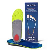 RETREON Arch Support Insoles with Shock Absorption | All-Day Comfort for Standing, Walking & Hiking | Trim-to-Fit Design for ...