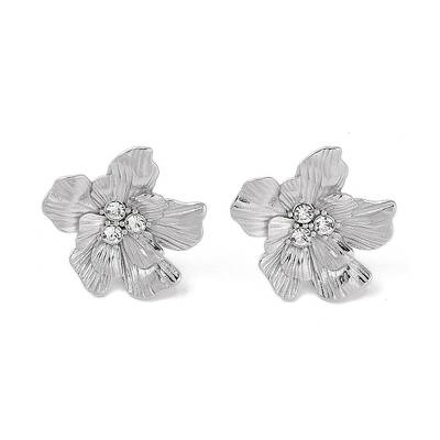 304 Stainless Steel Inlay Rhinestone Stud Earrings for Women