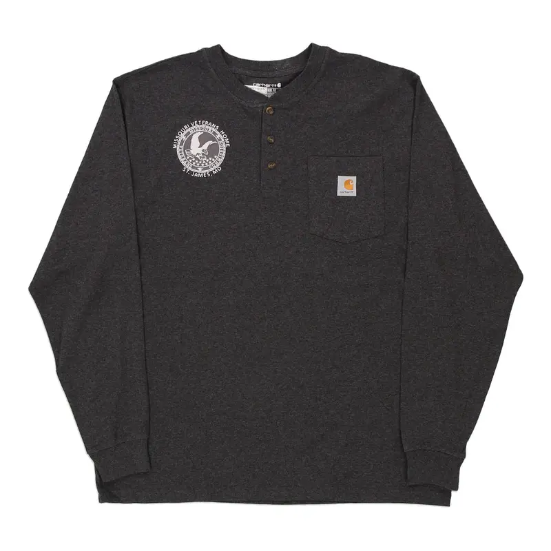 Missouri Veterans Home Carhartt Long Sleeve T-Shirt - Large Grey Cotton