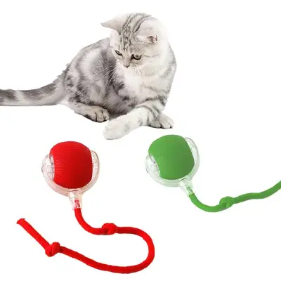 USB Rechargeable Interactive Cat Toy Ball, 1 Count Automatic Pet Exercise Toy, Motion Activate Electric Cat Toy, Pet Supplies...