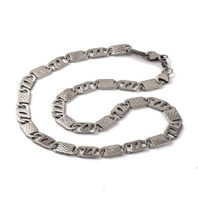 201 Stainless Steel Oval Mariner Link Chain Necklace