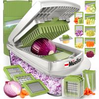MUELLER 8 Blade Slicer Vegetable Chopper Food Slicer Pro Set, Steel Stainless Onion Cutter, Veggie Dicer, Mandolin Cabbage Gr...