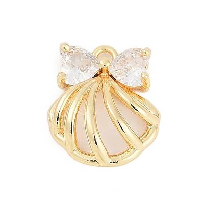 Brass Micro Pave Cubic Zirconia Pendants