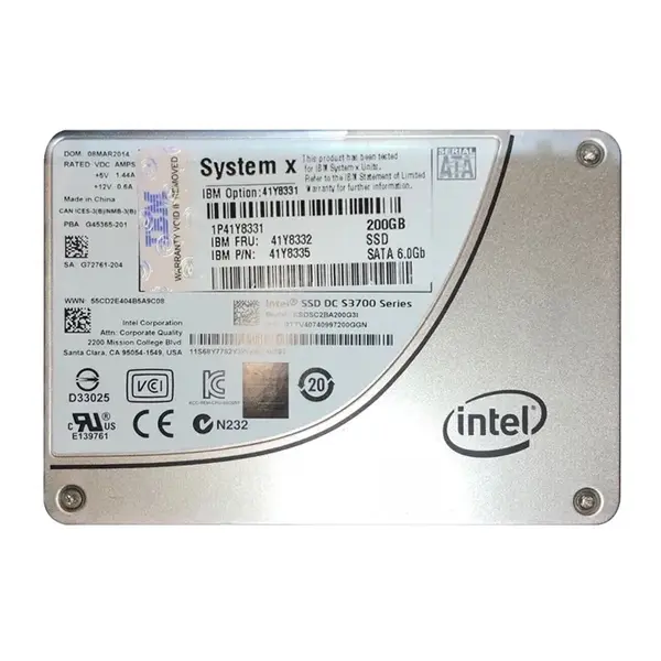 41Y8335 IBM 200GB Multi-Level Cell SATA 6Gb/s Hot Swappable 2.5-Inch Solid State Drive