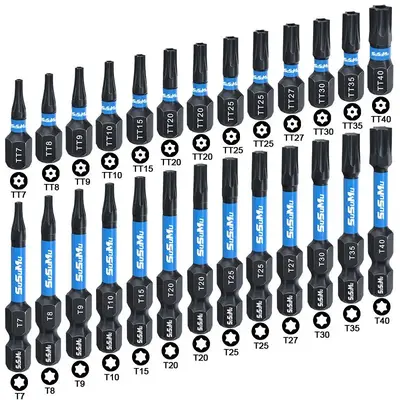 Impact Torx Bit Tool Set, Power Tools Accessories, Security Torx Bit Set, Construction Tools Accessories, Summer Tools Kit, ...