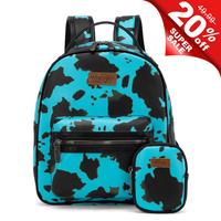 Wrangler Medium Cow Print Backpack Cute Daypacks Bookbag Purse for Women Camo