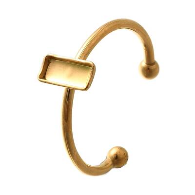 304 Stainless Steel Open Cuff Ring Components