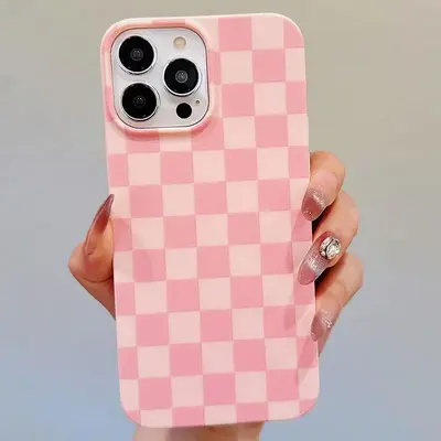 Checkerboard Pattern Phone Case, Anti-drop Cellphone Protective Case, All-inclusive Shockproof Mobile Phone Cover for iPhone�...