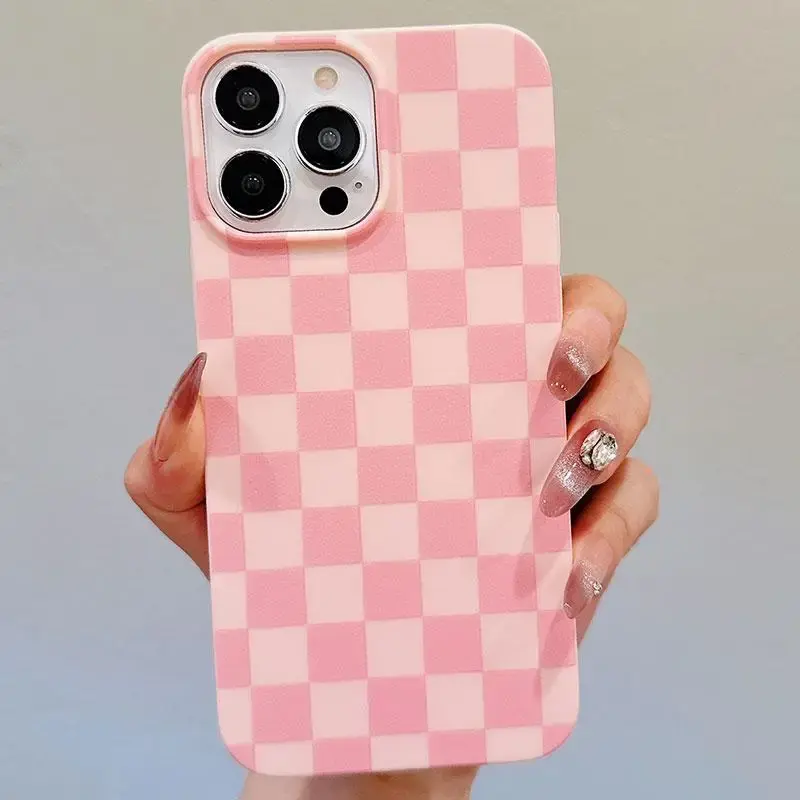 Checkerboard Pattern Phone Case, Anti-drop Cellphone Protective Case, All-inclusive Shockproof Mobile Phone Cover for iPhone�...