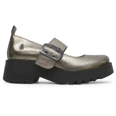 Fly London MOCH126FLY Valley Leather Women's Comfort Shoes - Dark Gold - Size:US 7-7.5 Women