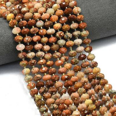 Natural Red Crazy Agate Beads Strands