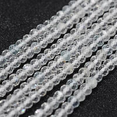 Natural Topaz Crystal Bead Strands