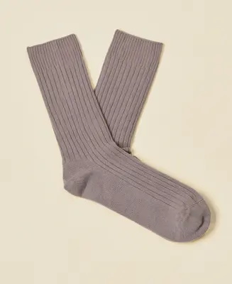 Women's Organic Cotton Ribbed Socks Journal - Latte