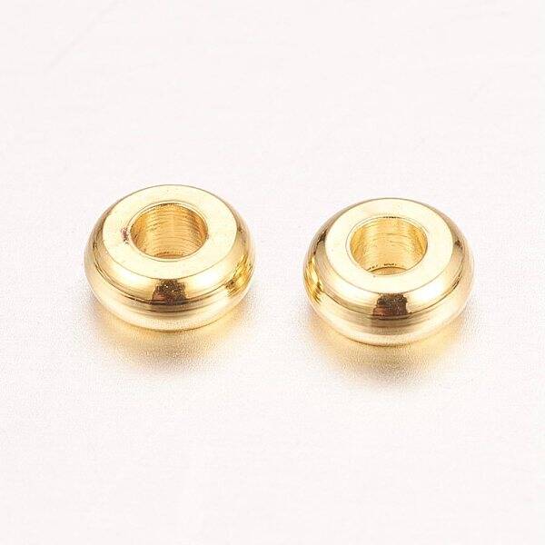 Real 18K Gold Plated Brass Spacer Beads
