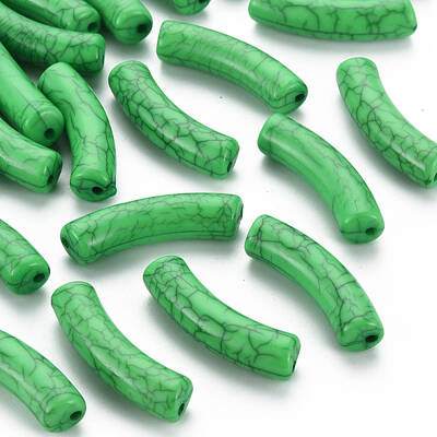 Opaque Crackle Acrylic Beads
