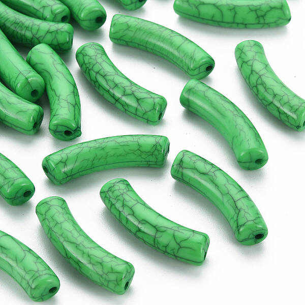 Opaque Crackle Acrylic Beads