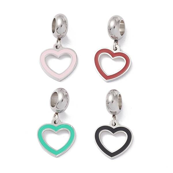 304 Stainless Steel European Dangle Charms