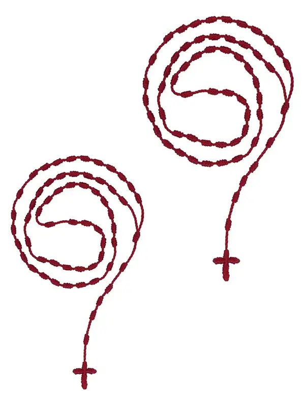 Women's Easter Fashionable Handmade Knotted Pendant Necklace, Cross Charm Necklace for Women & Girls, Mexican Necklaces, Fash...