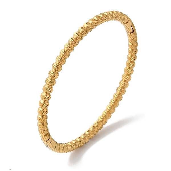 Texture Ion Plating(IP) 304 Stainless Steel Bangles for Women