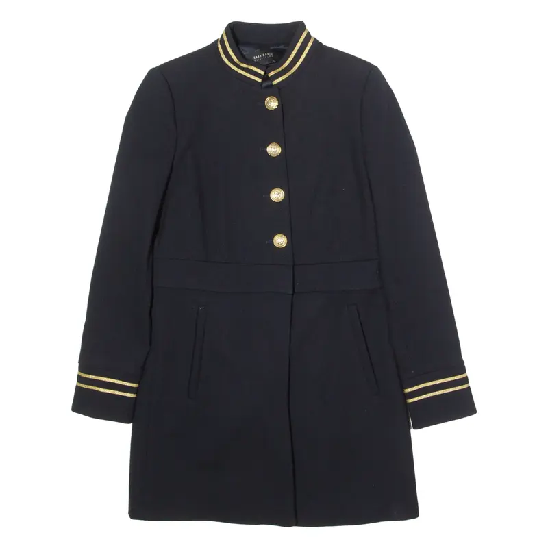 ZARA Womens Military Coat Blue S